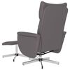 vidaXL Fauteuil inclinable de massage avec repose-pied gris similicuir