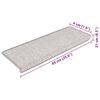 vidaXL Tapis d'escalier autocollants aspect sisal 15 pcs 65x21x4 cm