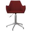 vidaXL Chaises pivotantes &agrave; manger lot de 4 Rouge bordeaux Tissu