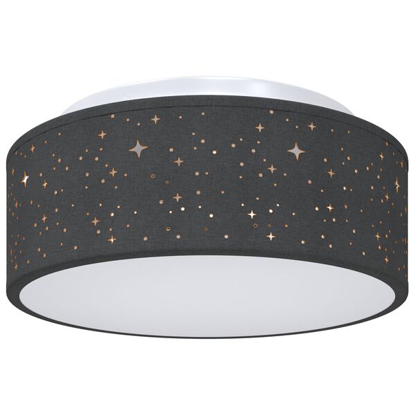 vidaXL Lampe de plafond Noir 30 x 13,5 cm tissu