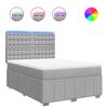 vidaXL Sommier &agrave; lattes de lit avec matelas Gris clair 140x200cm Tissu
