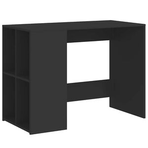 vidaXL Bureau noir 102x50x75 cm bois d'ing&eacute;nierie