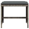 vidaXL Tabourets de jardin et coussins lot de 4 gris 41x41x36 cm rotin
