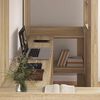 vidaXL Cadre de lit superpos&eacute; avec bureau Ch&ecirc;ne Sonoma 75 x 190 cm