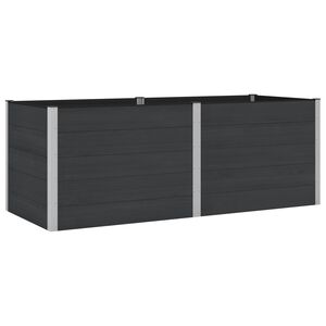 vidaXL Jardini&egrave;re sur&eacute;lev&eacute;e Noir 250 x 100 x 91 cm