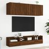 vidaXL Meubles TV muraux 2 pcs ch&ecirc;ne marron 40x30x30cm bois ing&eacute;nierie