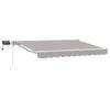 vidaXL Cadre de store manuel avec LEDs Gris clair et blanc 3 x 2,5 m