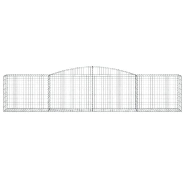 vidaXL Paniers à gabions arqués 15 pcs 400x50x80/100 cm Fer galvanisé