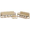 vidaXL Ensemble de canap&eacute;s d'ext&eacute;rieur 9 pc Blanc et Beige