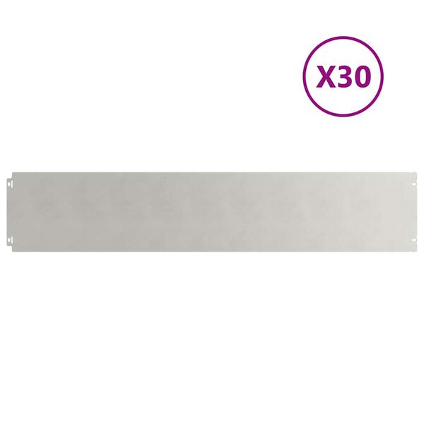 vidaXL Bordures de pelouse 30 pcs 20x103 cm acier inoxydable