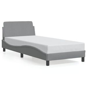 vidaXL Cadre de lit Dover gris clair 80x200 cm tissu