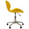 vidaXL Chaise pivotante de salle &agrave; manger Jaune moutarde Velours