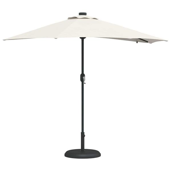vidaXL Parasol de jardin Sable 294 x 150 x 223 cm Polyester et Acier