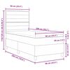 vidaXL Lit &agrave; ressorts avec matelas Marron fonc&eacute; 90 x 200 cm tissu