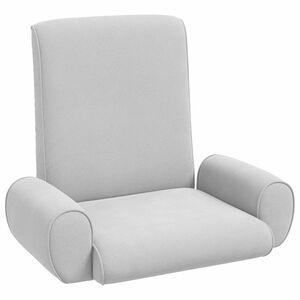 vidaXL Fauteuil de sol Gris clair 68 x 51 x 56 cm Velours grain&eacute;