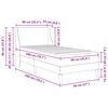 vidaXL Cadre de lit avec matelas Gris clair 90 x 200 cm Polyester