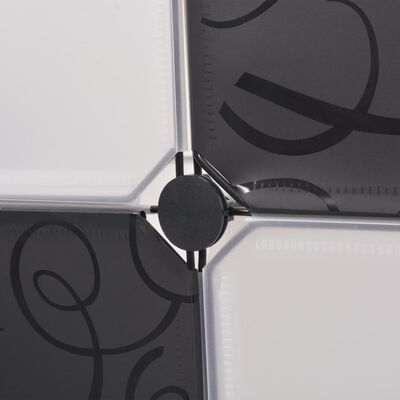 vidaXL Organisateur de rangement cube avec 9 compartiments Noir/Blanc