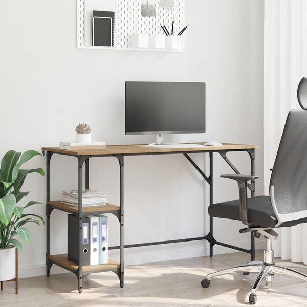 vidaXL Bureau Ch&ecirc;ne artisanal 120 x 50 x 75 cm Bois d'ing&eacute;nierie