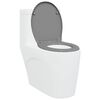 vidaXL Si&egrave;ge de toilette Gris 44,8 x 37,3 x 4,2 cm Duroplast