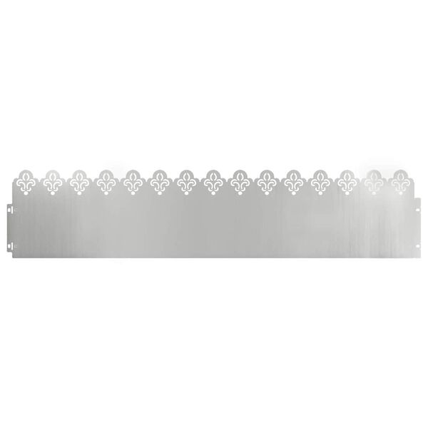 vidaXL Bordures de pelouse 10 pcs Argent 103 x 0,05 x 22 cm