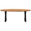 vidaXL Table à manger marron clair bois de chêne massif ovale