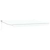 vidaXL Auvent r&eacute;tractable Blanc 450 x 300 x 165 cm Polyester et m&eacute;tal
