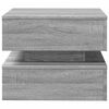 vidaXL Table basse avec lumières LED sonoma gris 50x50x40 cm