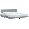 vidaXL Cadre de lit sans matelas Hanko gris clair 200x200 cm tissu