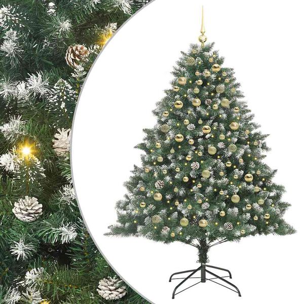 vidaXL Sapin de No&euml;l artificiel Vert 180 cm PVC, plastique et acier