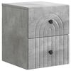 vidaXL Cabinet de chevet mural Gris b&eacute;ton 33 x 34,5 x 40 cm