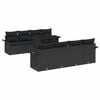 vidaXL Ensemble de canap&eacute; de jardin 9 pc Noir