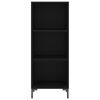 vidaXL Buffet haut Noir 34,5x34x180 cm Bois d'ingénierie