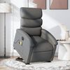 vidaXL Fauteuil inclinable de massage électrique Gris foncé Tissu