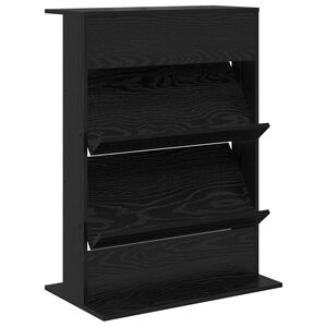 vidaXL &Eacute;tag&egrave;re &agrave; magazines Ch&ecirc;ne noir 70 x 41 x 96 cm