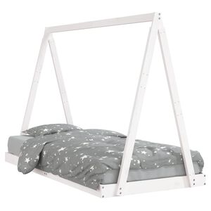 vidaXL Cadre de lit pour enfants blanc 90x190 cm bois de pin massif