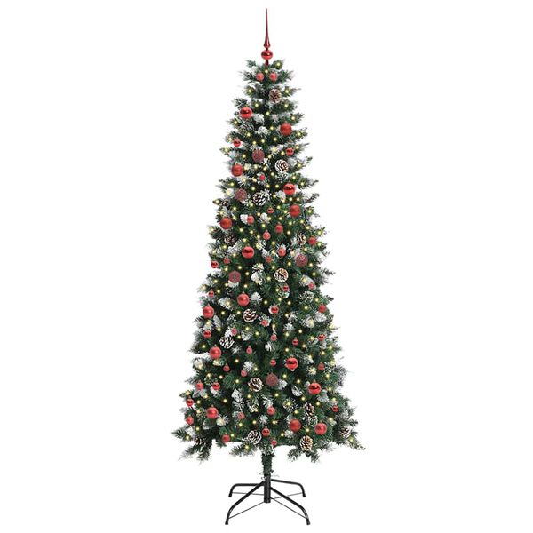 vidaXL Sapin de No&euml;l artificiel Vert 210 cm PVC, plastique et acier