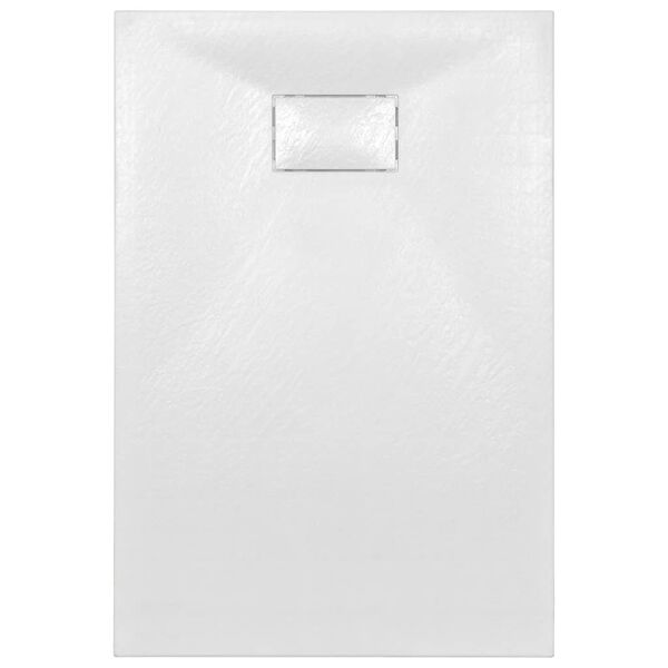 vidaXL Bac de douche SMC Blanc 120 x 70 cm