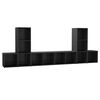 vidaXL Ensemble de meubles TV 5 pcs Gris brillant Bois d'ing&eacute;nierie