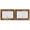 vidaXL Portillon pour chien avec supports 2 pcs Ch&ecirc;ne fum&eacute; 80 x 60 cm