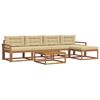 vidaXL Ensemble de canap&eacute;s d'ext&eacute;rieur 6 pcs Naturel et Beige