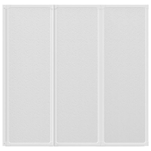 vidaXL Pare baignoire &agrave; 3 volets r&eacute;tractables 117 x 120 cm