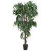 vidaXL Manguier artificiel 600 feuilles 150 cm vert