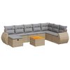 vidaXL Salon de jardin avec coussins 9 pcs beige r&eacute;sine tress&eacute;e