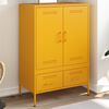 vidaXL Buffet haut jaune moutarde 68x39x101,5 cm acier