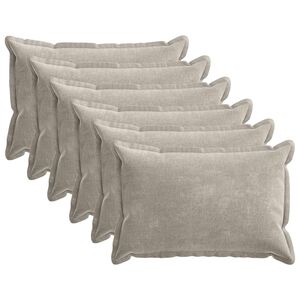 vidaXL Housse de coussin 6 pcs HOUTEN Gris clair 50 x 70 cm