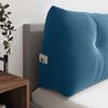 vidaXL Coussin de Dos Bleu 140 x 24 x 50 cm Velours