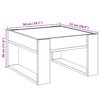 vidaXL Table basse avec LED infini ch&ecirc;ne fum&eacute; 50x53x30 cm