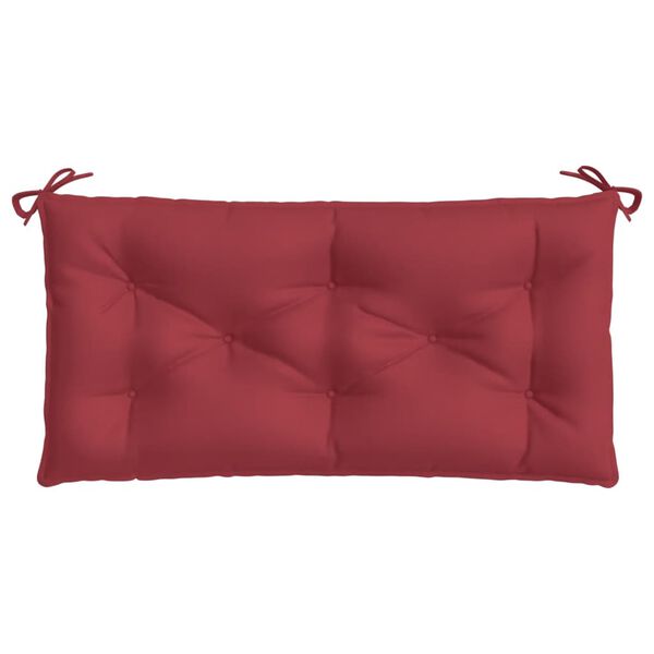 vidaXL Coussin de banc de jardin rouge bordeaux 100x50x7 cm