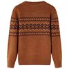 Pull-over tricoté pour enfants cognac 92