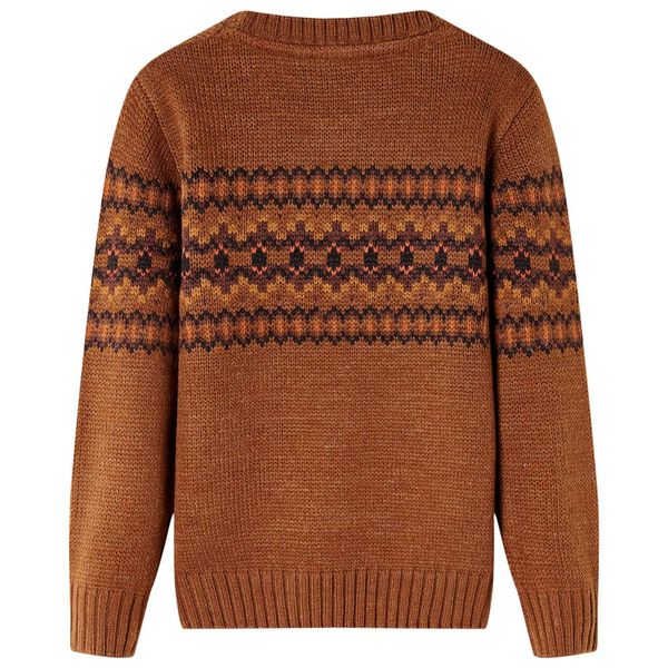 Pull-over tricoté pour enfants cognac 92